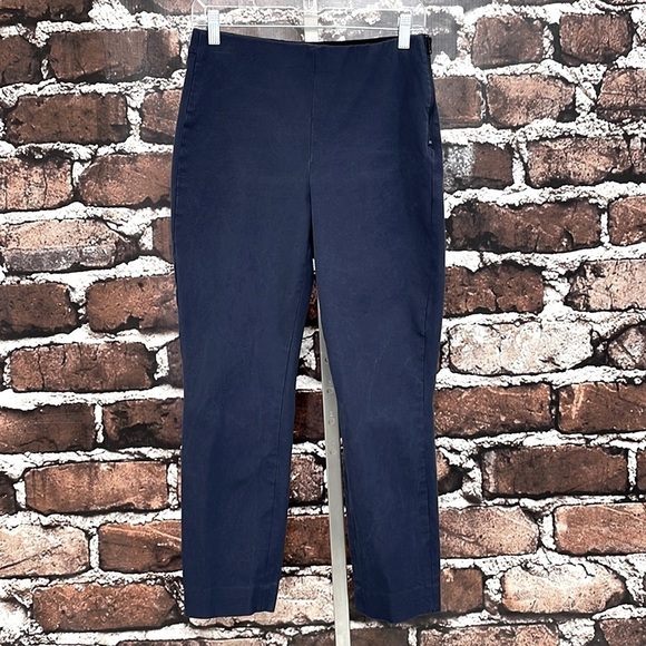 Everlane Pants Flat Front Blue Ankle Crop Size 8 - Picture 3 of 10